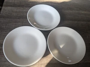 CORELLE WINTER FROST WHITE BREAD / DESSERT PLATES 6 & 3/4 INCH x3 FREE USA SHIP - Picture 1 of 5