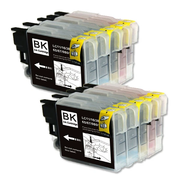 10 PK Ink Jet Cartridges fits Brother LC61 DCP-J125 DCP-J140W MFC-990CW MFC-J220 - Image 1 of 1
