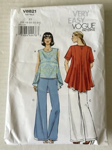 Vogue Sewing Pattern V8821 Misses Tunics and Pants Size F5 - 16 To 24 Cut - 2012 - Picture 1 of 5