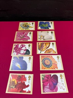 Serie de tarjetas de estampillas Royal Mail saludos 6 de enero de 1997 GS 5 juego completo de 10 tarjetas Foto 1 de 3