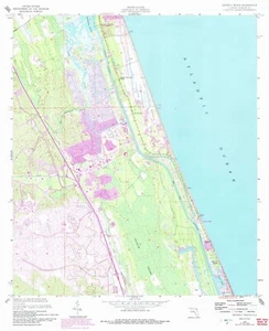 Beverly Beach, FL, Topographic Map, 1956, USGS – Premium Matte Print – Historic - Picture 1 of 1