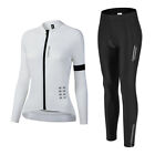 WOSAWE Women Cycling Breathable Long Sleeve Jersey 3D Padding Stretchy Trousers
