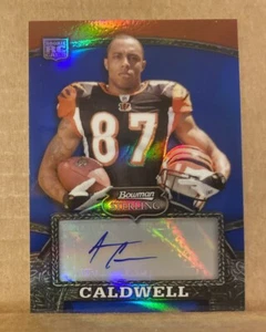 2008 Bowman sterlingblau Refraktor Autogramme #BA6 Andre Caldwell RC AUTO - Bild 1 von 2