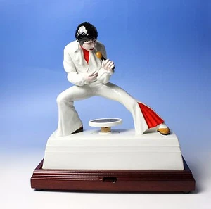 1981 Elvis Presley McCormick Whiskey Decanter w Music Box Japan Painted Statue - Picture 1 of 12