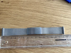 Rare Vintage Milanese Mesh type links 70's Swiss Made SS ø20mm - Picture 1 of 4