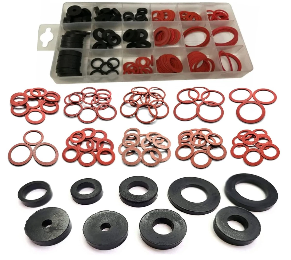 Uxcell Nitrile Rubber Washers 3x8x2mm - 30 Pack For Faucets & Plumbing