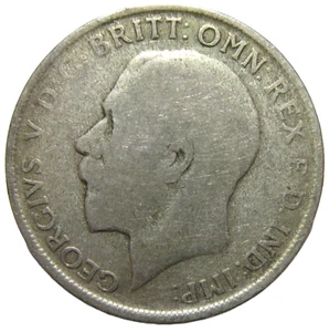 GREAT BRITAIN. SILVER 1 FLORIN, 1921. KING GEORGE V. - Picture 1 of 2