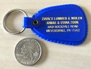 Zook's Lumber Mulch Meyersdale Pennsylvania Blue Keychain Key Ring #34846 - Picture 1 of 2