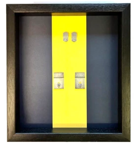 14/20 Kings Hussars Double Medal Display Case. Black Frame - Picture 1 of 4