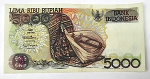Indonesia Banknote, 5000 RUPIAH, 1992, Lima Ribu Rupiah - Picture 1 of 4