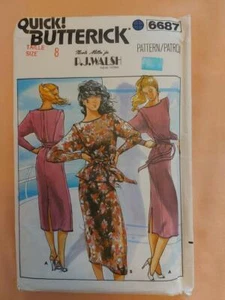 Butterick 6687 Misses' Dress, Top, Belt & Skirt Pattern by PJ Walsh NY Size 8 - Picture 1 of 2