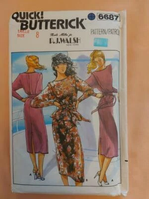 Butterick 6687 Misses' Dress, Top, Belt & Skirt Pattern by PJ Walsh NY Size 8 - Image 1 of 2
