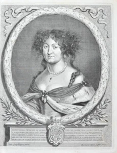 c1680 Elisabetta Dorotea di Sassonia-Gotha-Altenburg incisione su rame ritratto Kilian - Foto 1 di 1