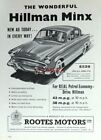 HILLMAN 'MINX' Saloon Motor Car Print #2 - Original 1957 ADVERT