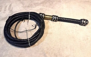Australian Stock Whip Kangroo hide 12ft Steel Handle Whip Cracking whip handmade - Picture 1 of 21