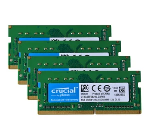 Crucial 4x 8GB 1RX8 DDR4-2133 PC4-2133P 1.2V CL15 SO-DIMM Laptop Memory RAM - Picture 1 of 7