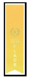 5. FÜNFTER PLATZ GELBES PRÄMIERUNGSBAND (SIE WÄHLEN DIE MENGE) Schule SPORT Wettbewerb 4H - Bild 1 von 1