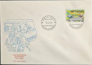 1978 Finland Postal History FDC - Bus Traffic & 1s Stamp on Cover, Helsinki - Picture 1 of 3