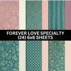 Stampin Up FOREVER LOVE Designer Series Foil Details - Half Pack (24) 6x6 Shts - Picture 1 of 1