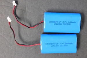 LOT OF 2 3.7V 6400mAh 2 Cell Lithium 23.68Wh Rechange Battery 2 Pin Connector - Picture 1 of 6