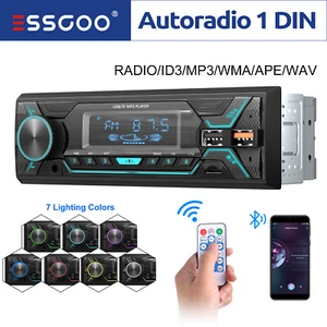 ESSGOO Autoradio Stereo Single 1 DIN mit FM Bluetooth Freisprech USB AUX ID3 MP3 - Bild 1 von 13