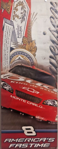 Large 2005 Dale Earnhardt Jr #8 Budweiser Racing Vinyl Banner 2 sided 60'' tall