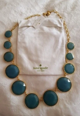 Kate Spade Caja Bola Omega Azul Collar O0RU0519 - NUEVO con Etiquetas + Bolsa para el Polvo Foto 1 de 4