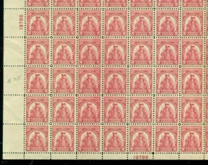 EE. UU. #657, 2 ¢ John Sullivan, hoja completa de 100, og, NH, Brookman $150.00 - Imagen 1 de 2