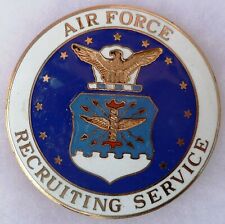Plaque Insigne Badge USA AIR FORCE RECRUITING SERVICE émail grand feu ORIGINAL