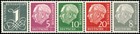 BUND, MiNr. 179-285 YII, Fünferstreifen postfrisch, gepr. Schlegel, Mi. 83,-