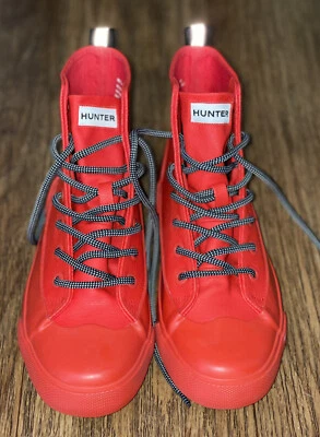 Hunter for Target Canvas Dipped Red Ankle Rain Boots Sneakers M 5.5 /Women’s 7.5 - Image 1 of 4