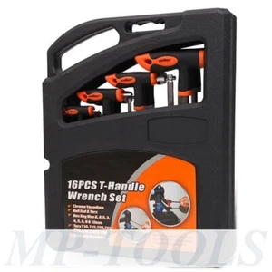 SET 16pz CHIAVI ESAGONALE E TORX CHIAVE A T LUNGHE HEX 2-10mm TORX T10-T50 - Foto 1 di 3
