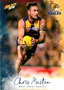 2018 WEST COAST EAGLES AFL Premiers Card CHRIS MASTEN - Picture 1 of 3