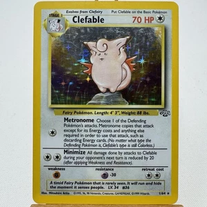Pokémon Clefable 1999 • Jungle Set 1/64 • Holo ligeramente jugado - Imagen 1 de 11