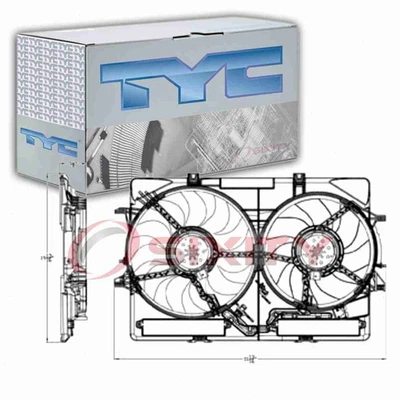 Conjunto de ventilador de radiador y condensador doble TYC para Audi A4 2009-2014 2,0 L L L4 gk Foto 1 de 4