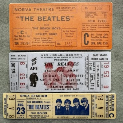 🔥LOTE 3 ESCARABAJOS DE COLECCIÓN Talón de Boleto PEGATINA GRUESA 3M Calcomanía de Concierto Karité para Computadora Portátil Foto 1 de 4