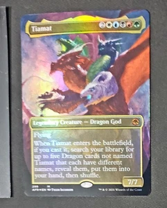 MTG Tiamat Borderless Foil Card Adventures in the Forgotten Realms #298 - Picture 1 of 3