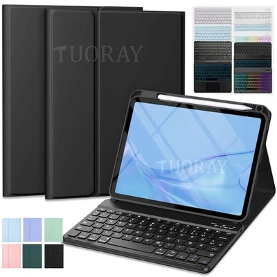 Bluetooth QWERTZ Tastatur mit Maus für iPad Air 11" M3 2025 Smart Schutzhülle DE - Bild 1 von 4
