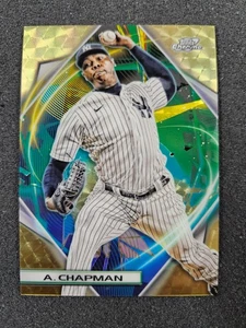 🌟 2022 Topps Cosmic Chrome #136 AROLDIS CHAPMAN 1/1 GOLD SUPERFRACTOR Red Sox - Picture 1 of 4