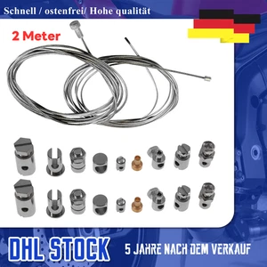 Bowdenzug - Nippel Reparatur Set Seilzug Gaszug Kupplungszug Bremszug universal - Bild 1 von 10