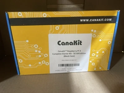 CanaKit Raspberry Pi 3 Complete Starter Kit 32GB, Black Case, New And  Sealed - Image 1 of 2