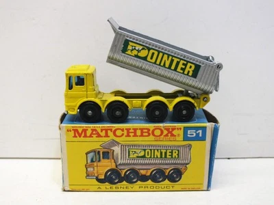 LESNEY MATCHBOX NO51 8 WHEEL TIPPER POINTER BPW EXCELLENT BOXED (L474) - Image 1 of 4
