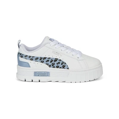 PUMA Mayze 90S Prep Leopard Logo Platform  Youth Girls Black, Blue, White Sneake - Image 1 of 4