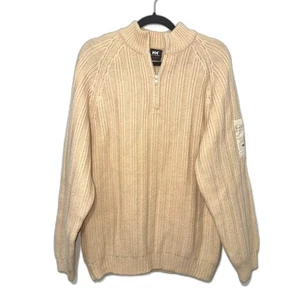 Helly Hansen Wool Heavy Knit Quarter Zip Sweater - Cream/Beige M - Bild 1 von 8