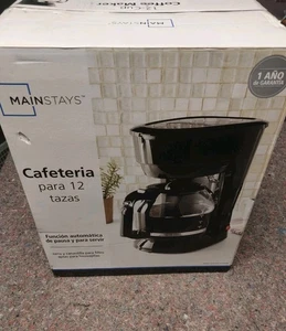 Mainstays Black 12-Cup Drip Coffee Maker New In Box - Picture 1 of 5