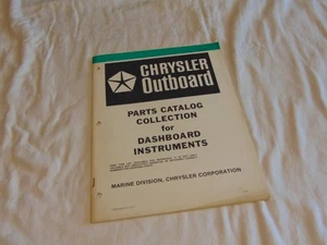 Chrysler Outboard Dashboard Instruments Parts Catalog OB3469 Tach Speed Fuel OEM - Foto 1 di 4