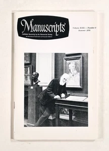 1978 Sum QUARTERLY OF THE MANUSCRIPT SOCIETY George Bernard Shaw CIVIL WAR more - Picture 1 of 5