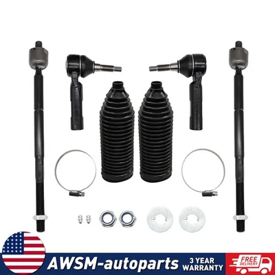 6pc Inner & Outer Tierod Ends RWD for 2011 - 2014 Dodge Charger Challenger 300 Foto 1 de 4