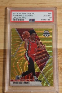 Anfernee Simons Gold Wave 2019 Mosaic PSA 10 - Picture 1 of 2