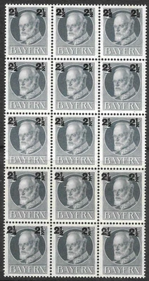 Estampillas de Alemania Baviera 1916 SC# 115 'Rey Luis III', con recargo Foto 1 de 2